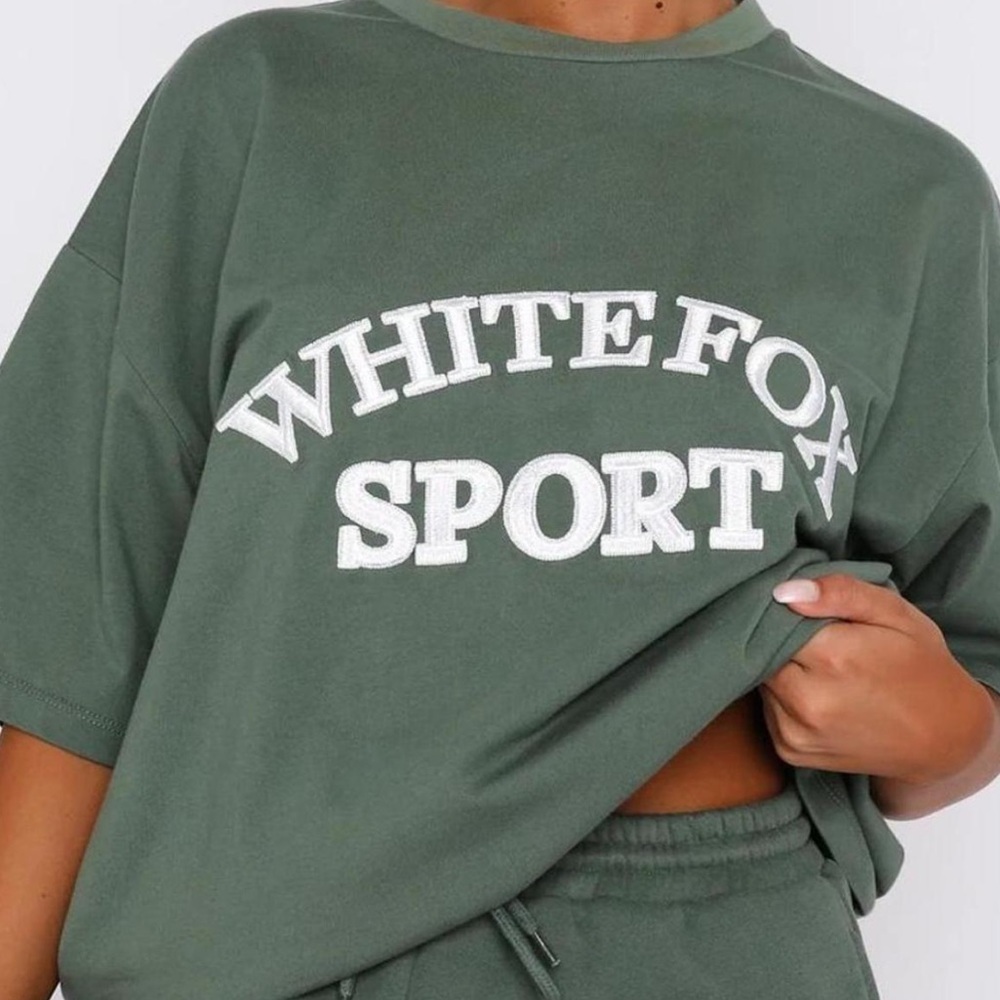 White Fox Sport Embroidered Tee
